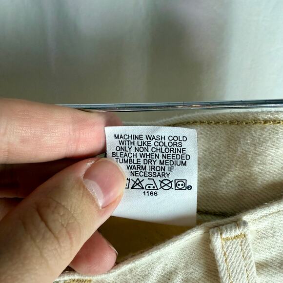 GAP NWT Men's 40x30 Cream Colored 100% Cotton Relaxed Fit Straight Leg Jeans Y2K - Picture 4 of 8